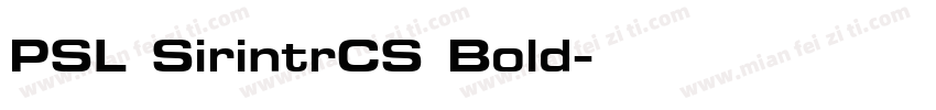 PSL SirintrCS Bold字体转换